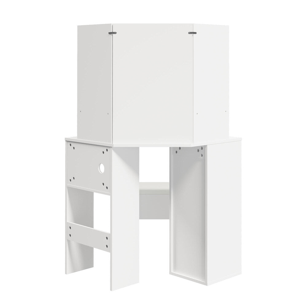 Dressing Table Set White Led 103x50x142cm
