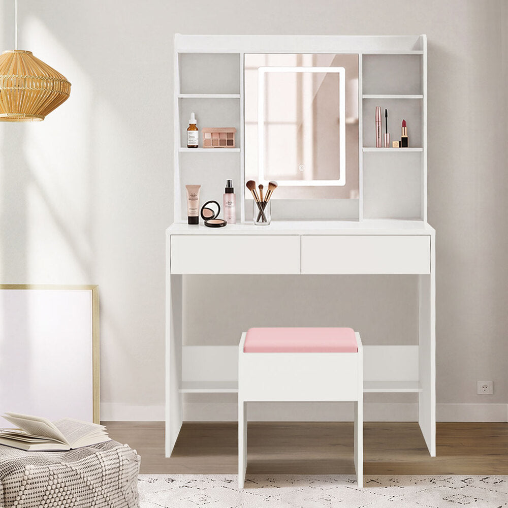 Dressing Table Set Touch Control 90x40x145.5cm