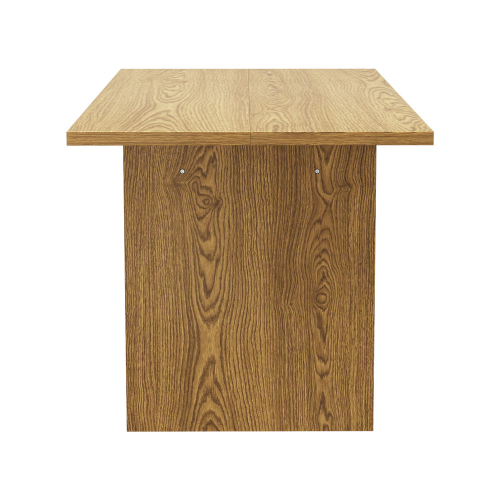 180cm Dining Table Rectangular Timber Natural/White