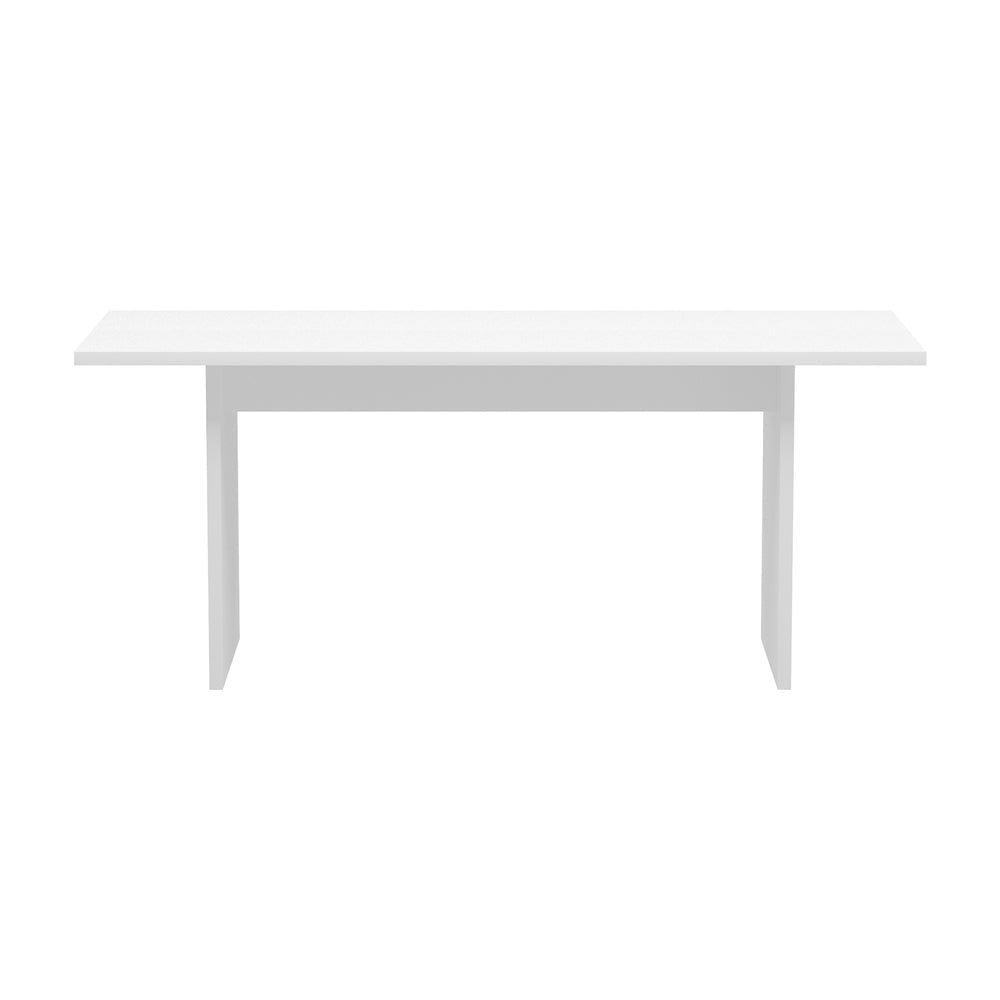 180cm Dining Table Rectangular Timber Natural/White