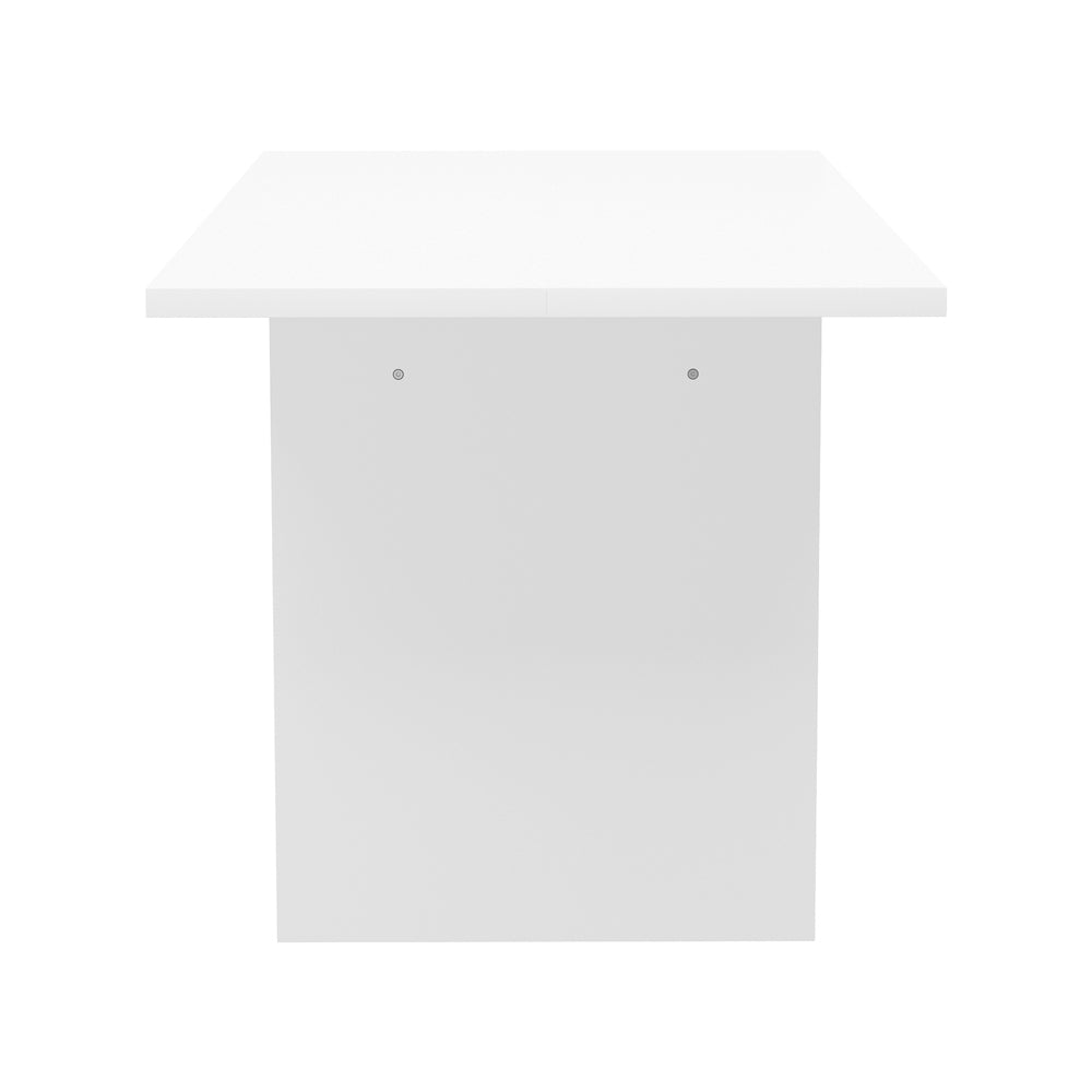 180cm Dining Table Rectangular Timber Natural/White