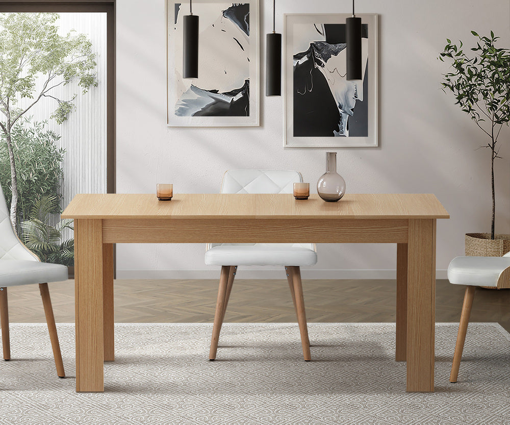 200cm Extendable Dining Table Cafe Natural/White