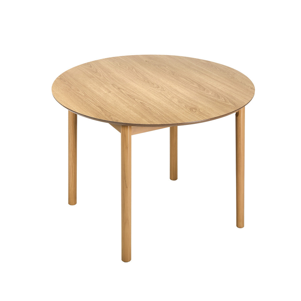 Wooden Dining Table 100cm Round Table 4 Seater Black
