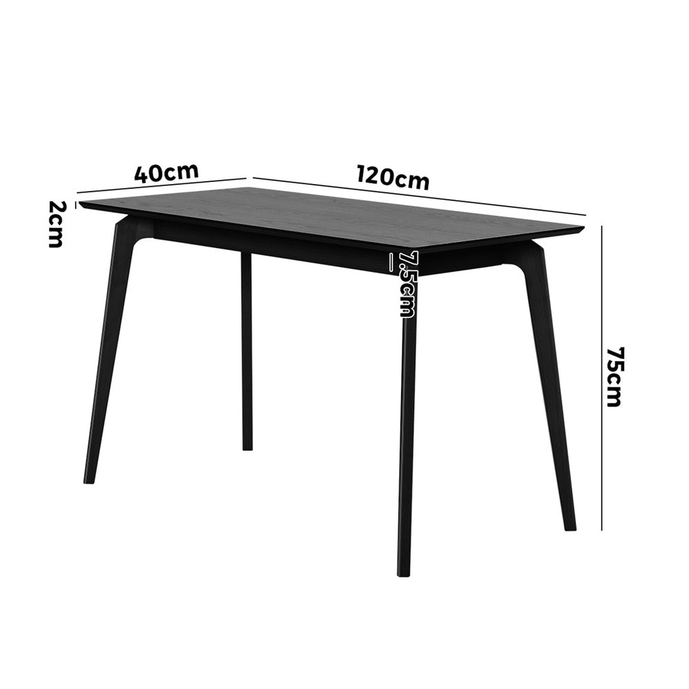 Black Dining Table 120cm 4 Seater Rectangular | Simpledeals