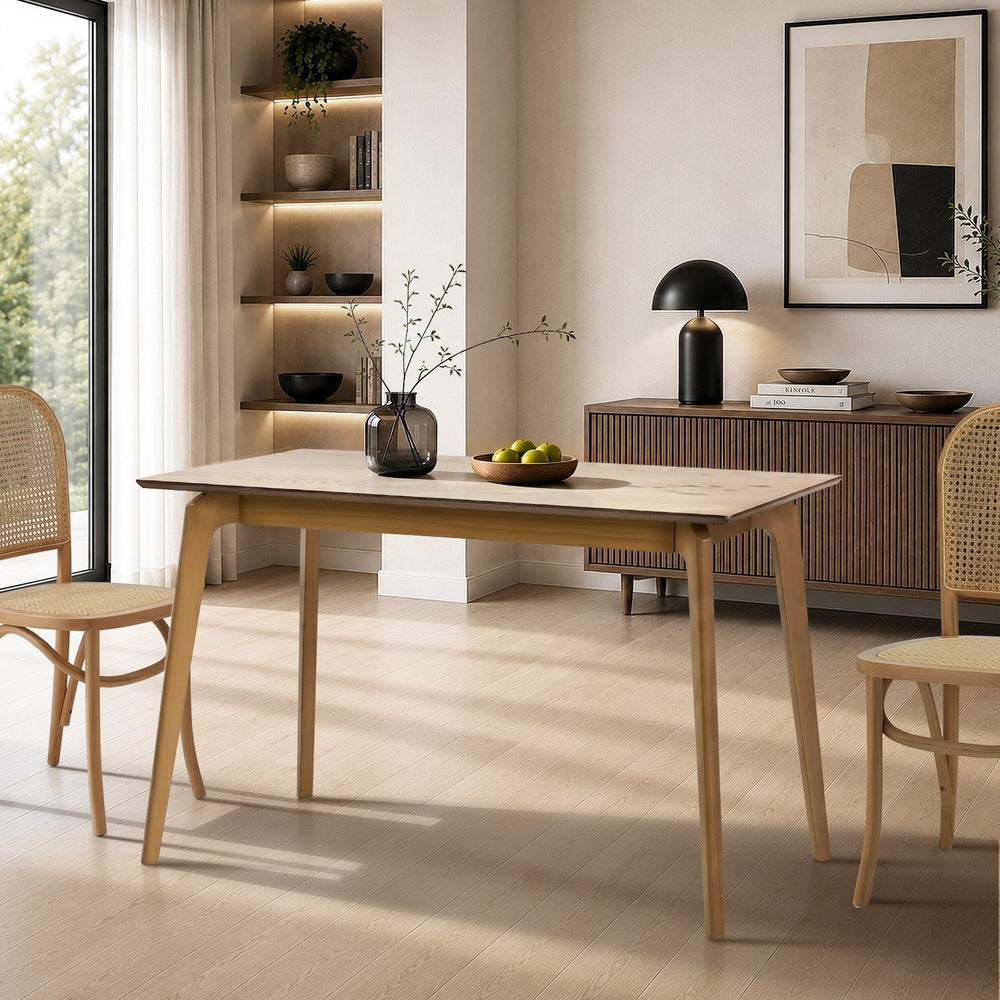 Wooden Dining Table 120cm 4 Seater Natural | Simpledeals