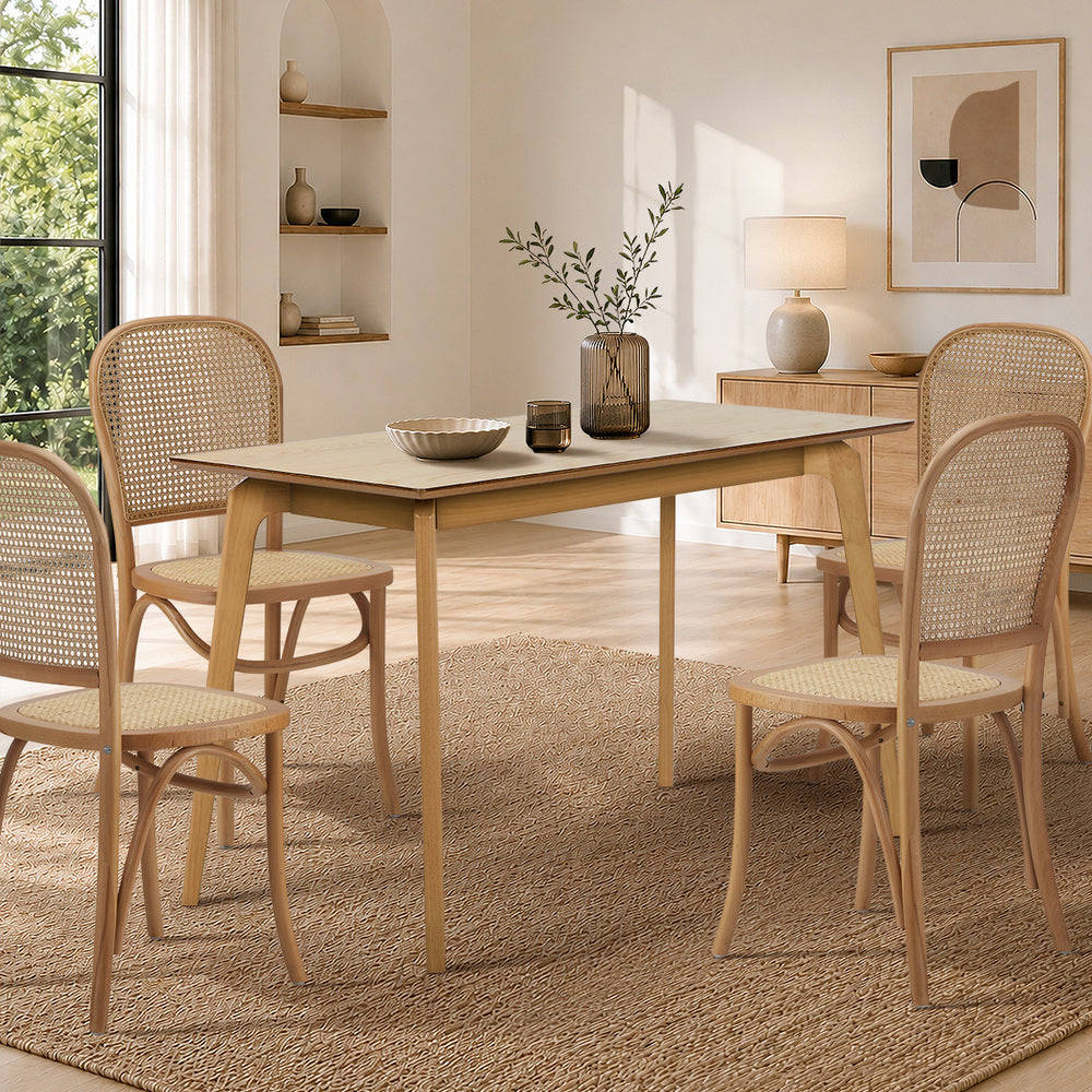Wooden Dining Table 120cm 4 Seater Natural | Simpledeals