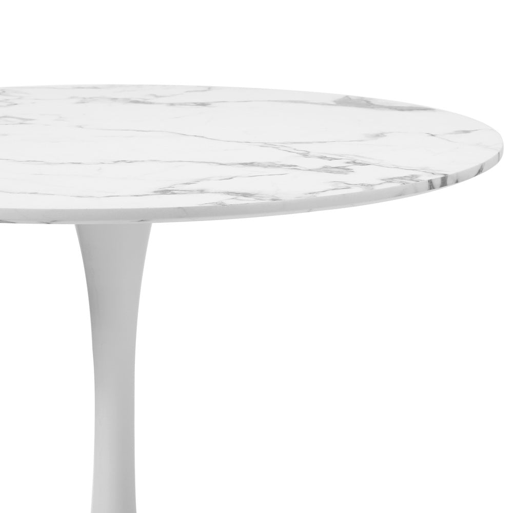 60cm Dining Table Marble Tulip Shape White&Black