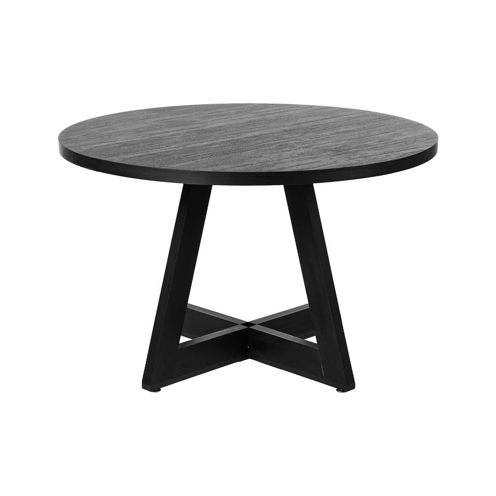 Round Dining Table 120cm Black Wooden | Simpledeals