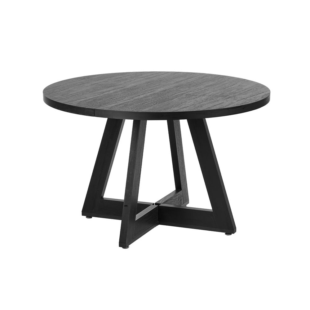 Round Dining Table 120cm Black Wooden | Simpledeals