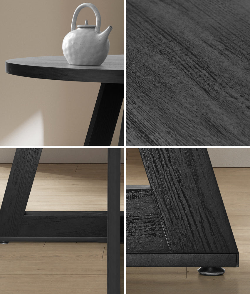 Round Dining Table 120cm Black Wooden | Simpledeals