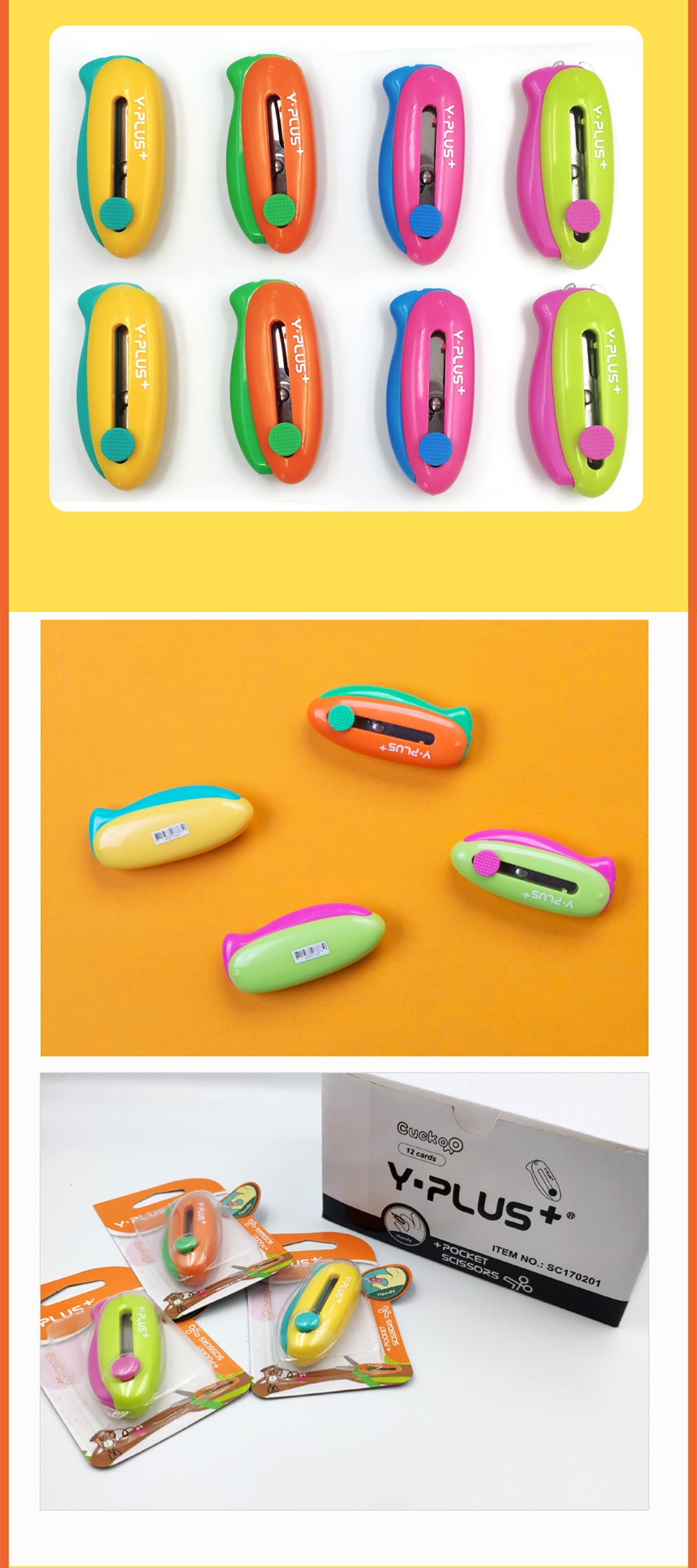 Cuckoo Spring-Action pocket Scissors