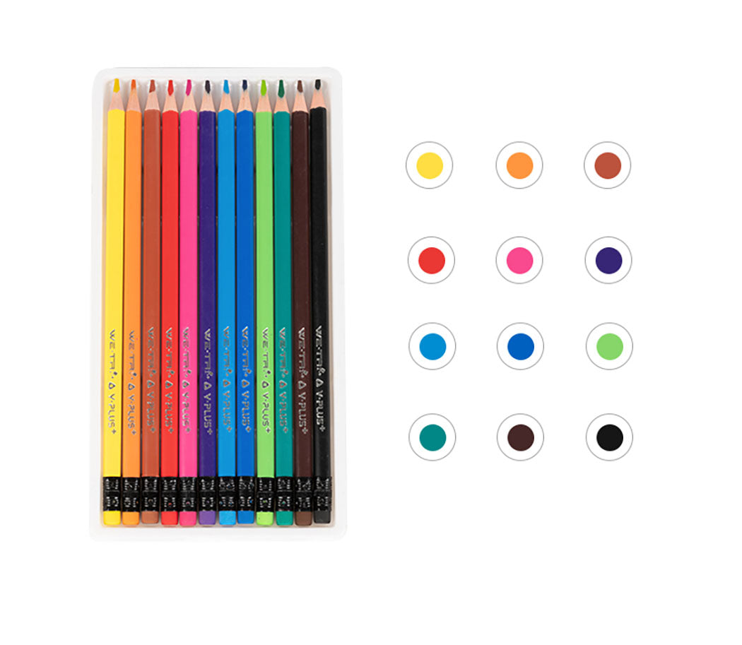 Effortless Creativity Colored - Erasable Color Pencil with Eraser