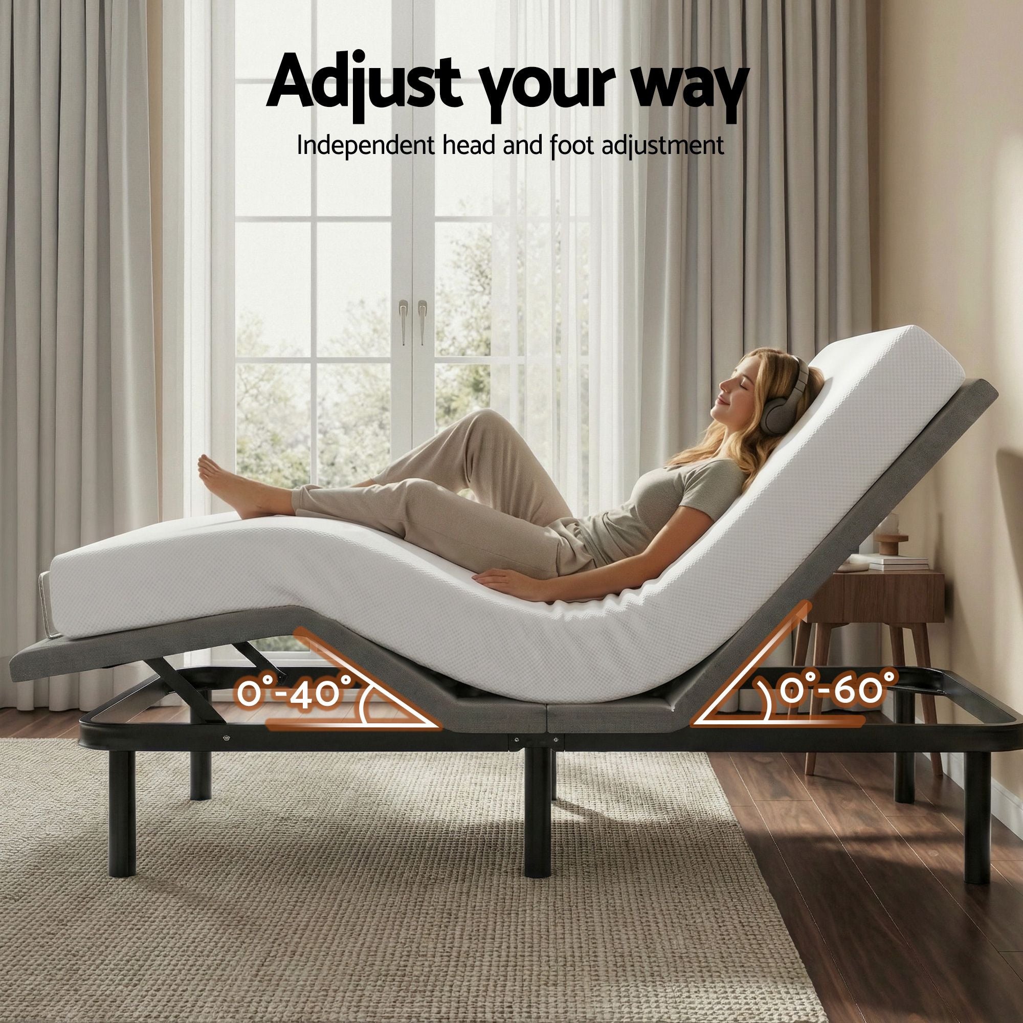 Double Adjustable Bed Base Mattress Combo | Simpledeals