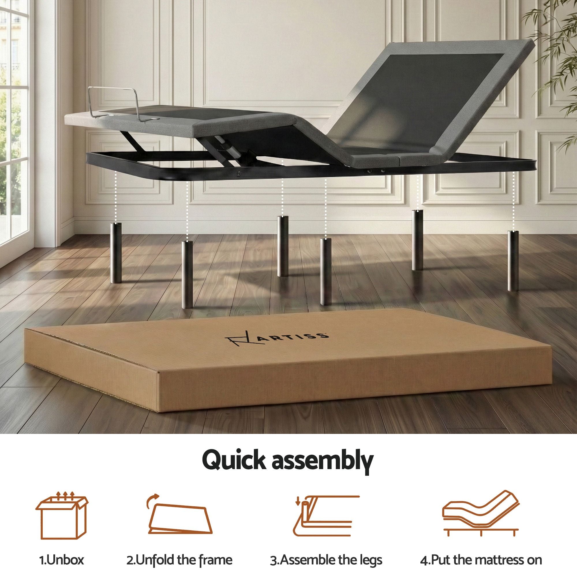 Double Adjustable Bed Base Mattress Combo | Simpledeals