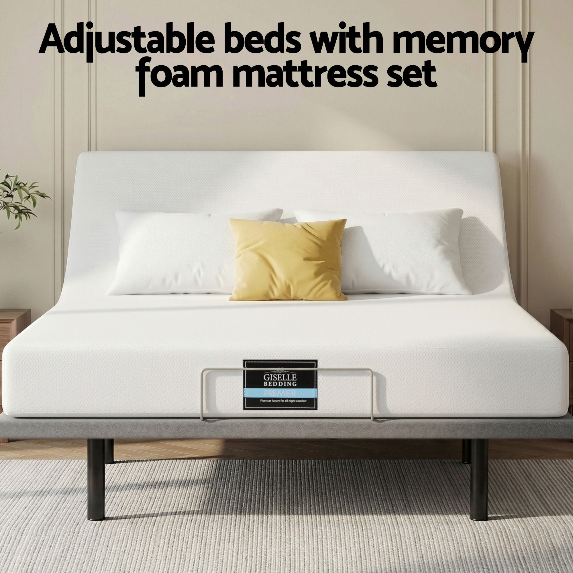 Double Adjustable Bed Base Mattress Combo | Simpledeals