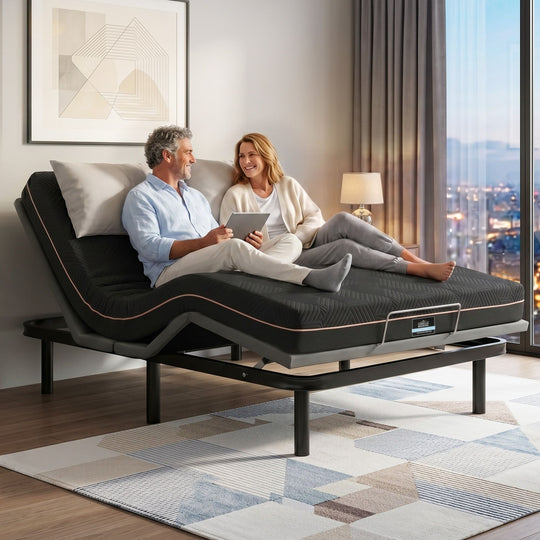 Adjustable Bed Base Double Mattress Combo - Eab Shadow