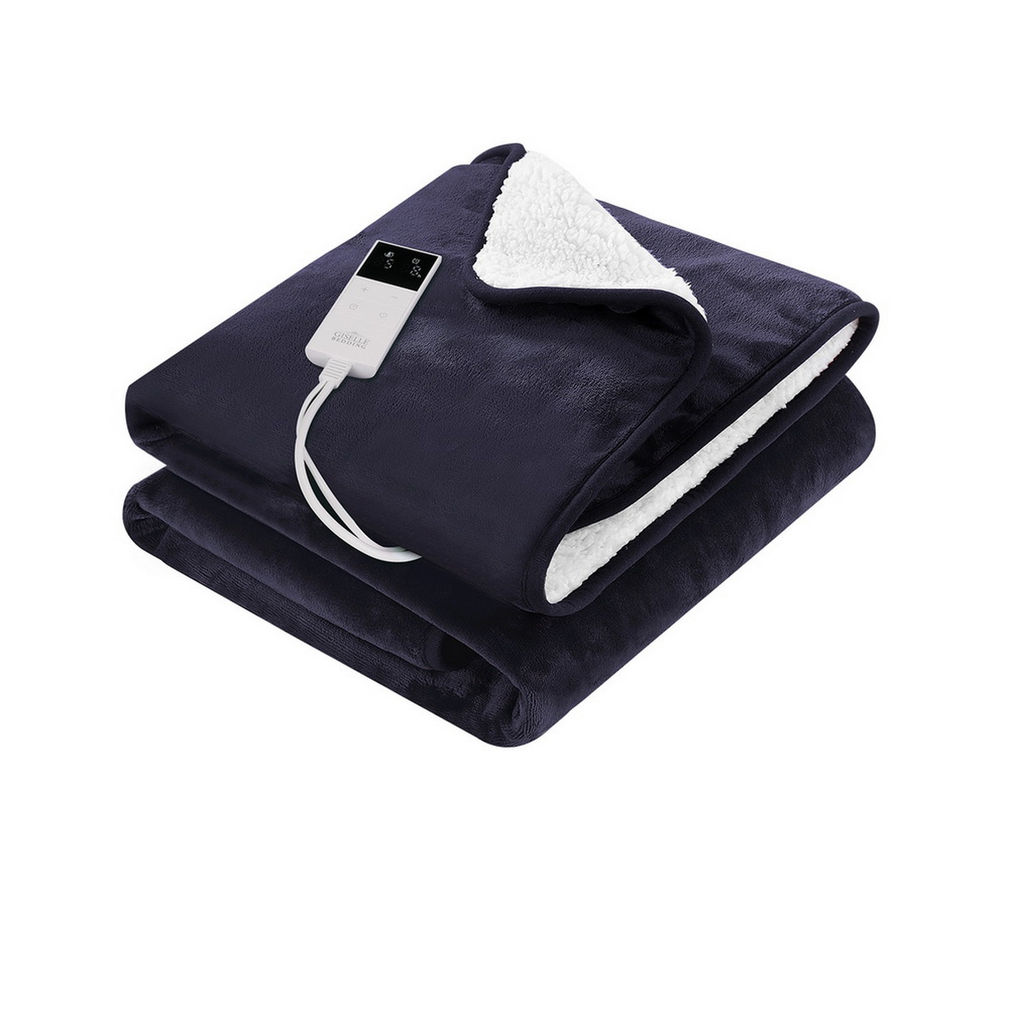 Electric Throw Rug Heated Blanket Charcoal/Green