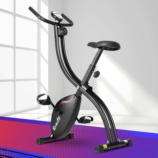 Folding Exercise Bike Magnetic X-Bike Bicycle Indoor Cycling Cardio | Exercise Bikes