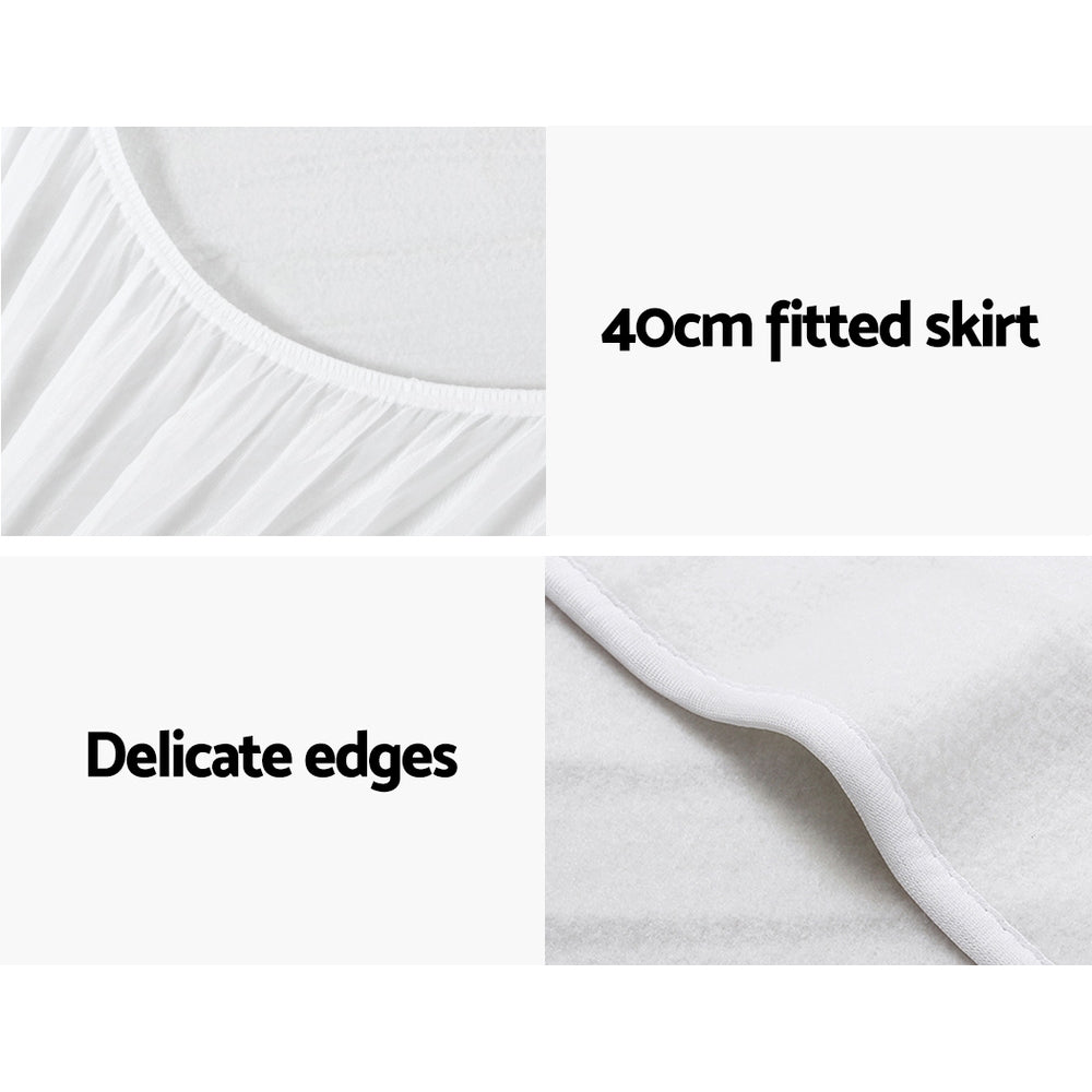 Heated Electric Blanket Washable Fully Fitted Polyester Underlay Pad Double