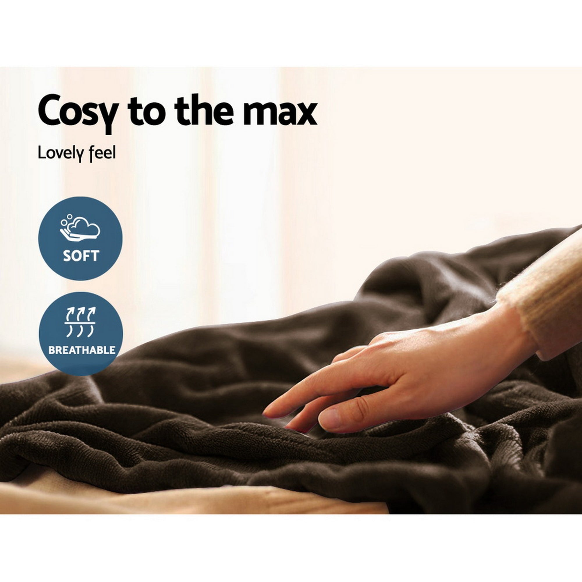 Electric Throw Blanket - Chocolate