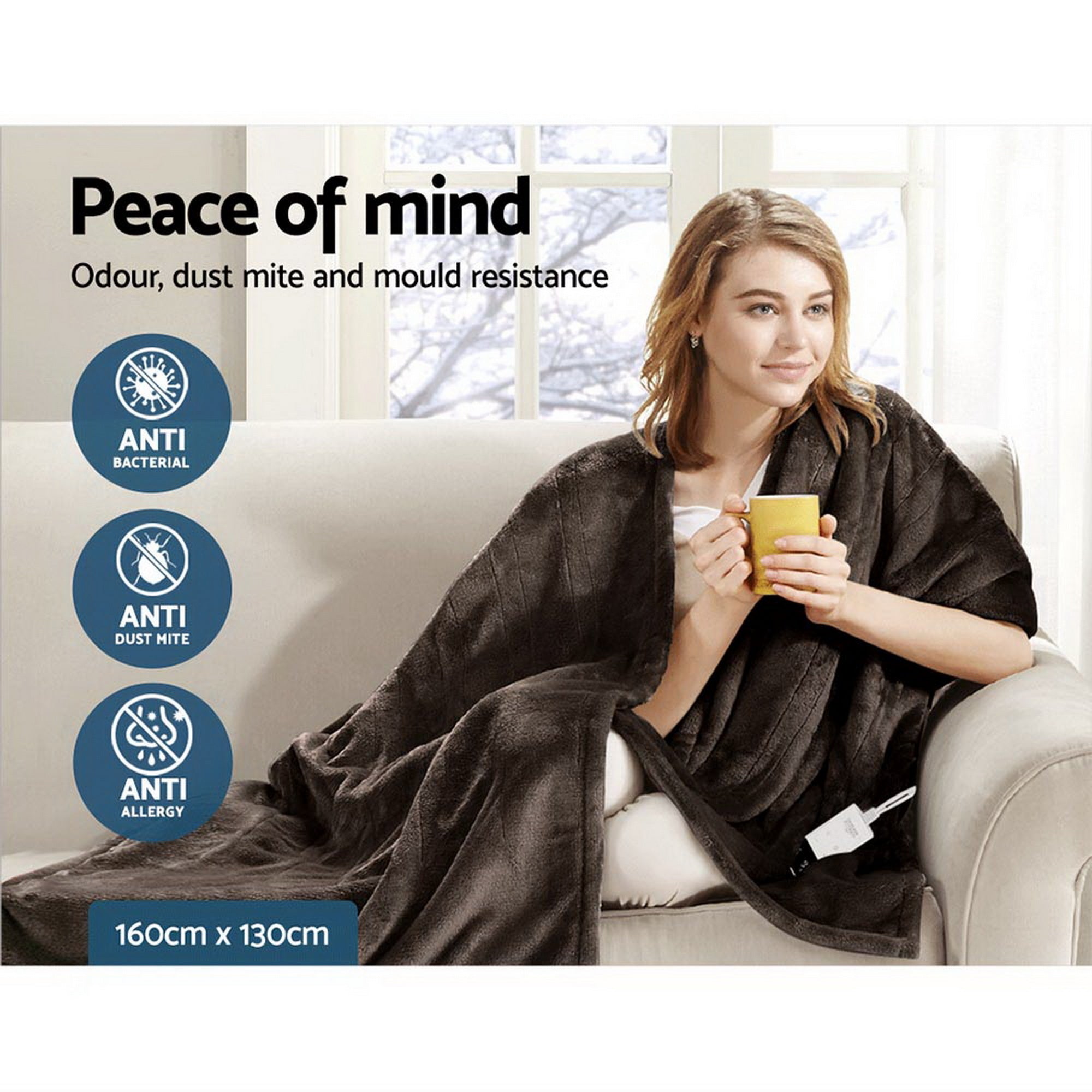 Electric Throw Blanket - Chocolate