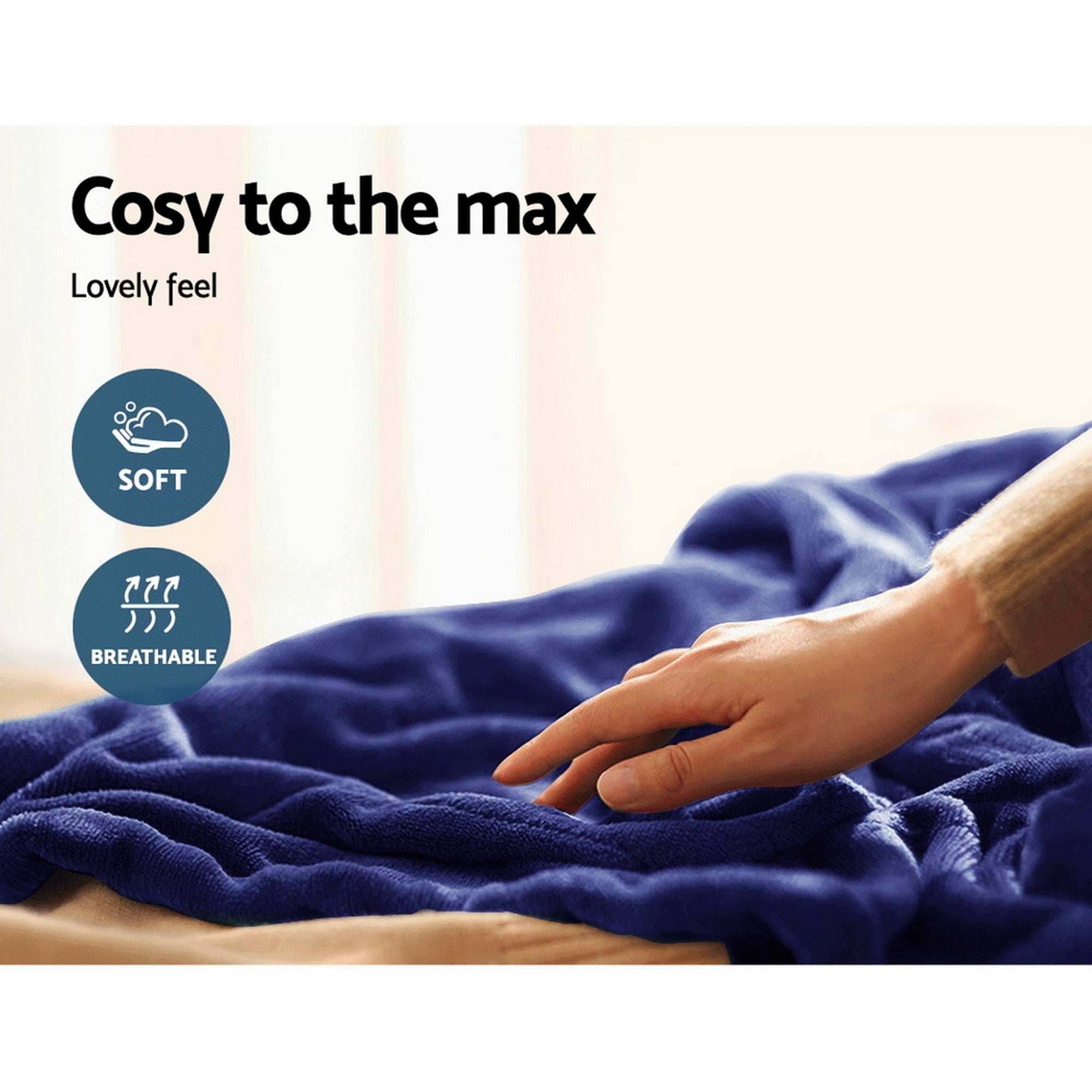Electric Throw Blanket - Navy