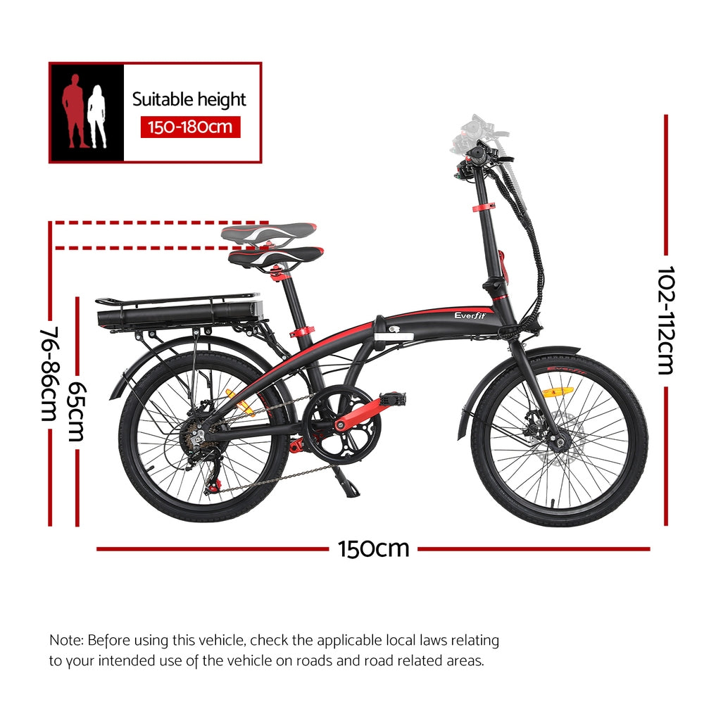 Folding Electric Bike Urban City Bicycle Ebike Rechargeable Battery 250W