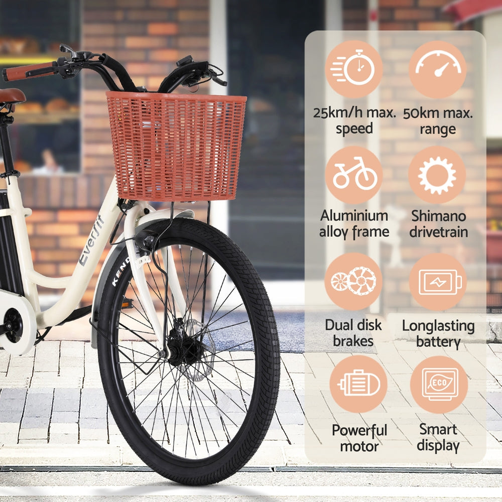 26" Electric Bike City Bicycle eBike e-Bike Commuter w/ Battery