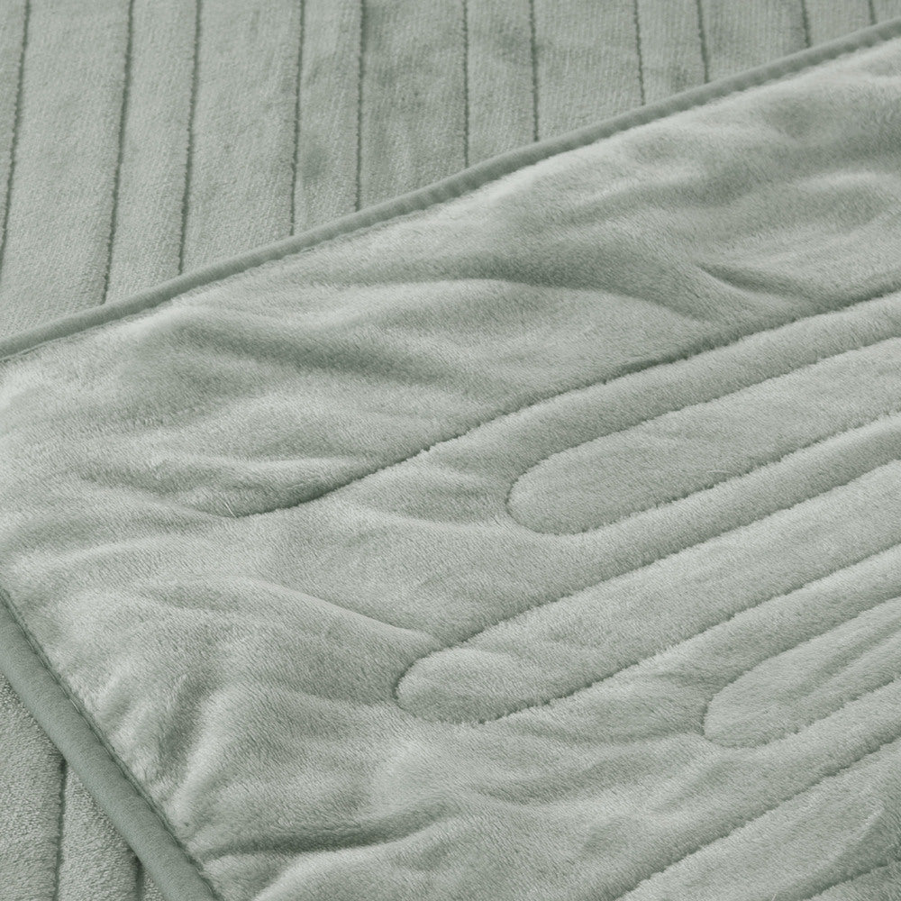 Electric Heated Blanket Washable Throw Rug Coral Fleece
