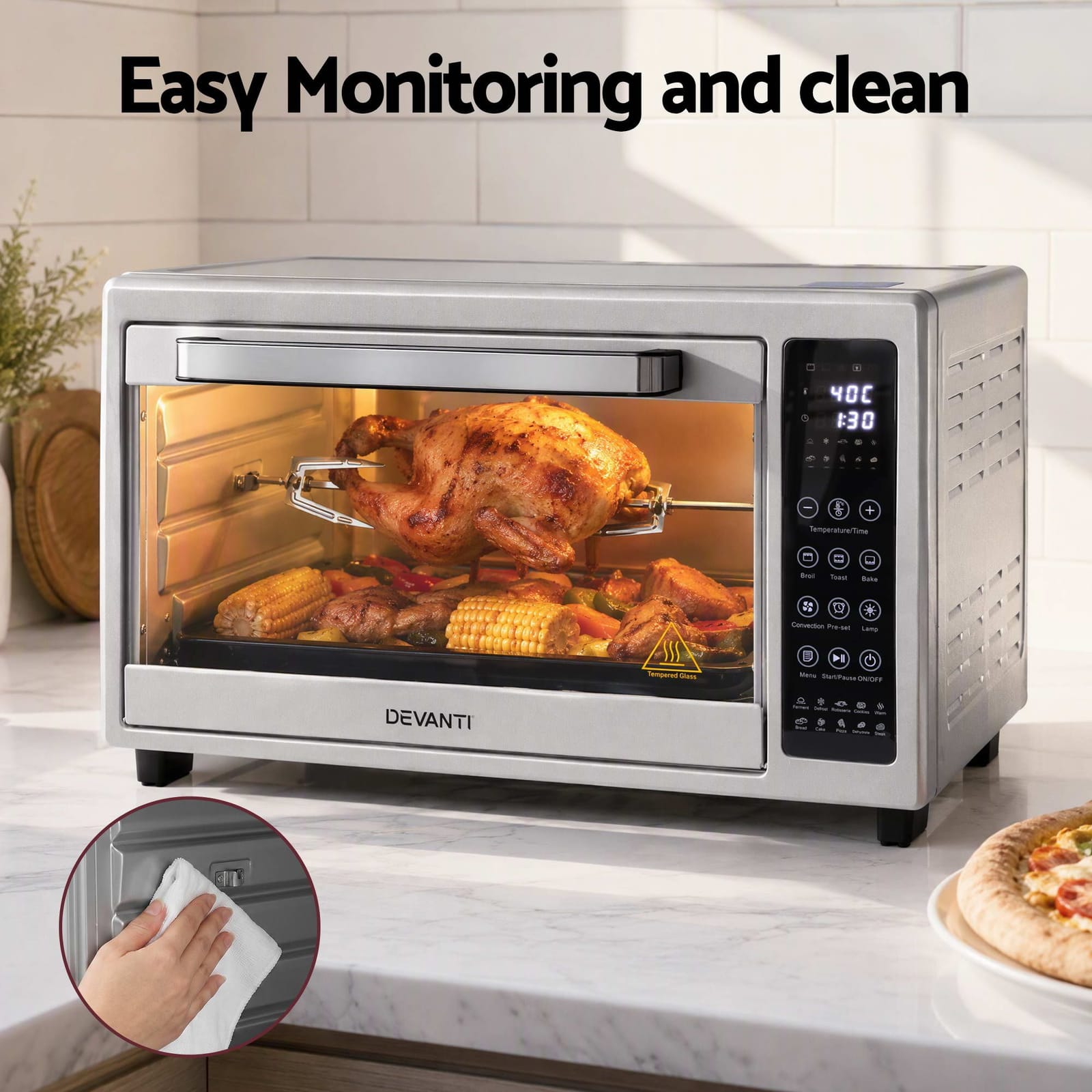 Convection Oven 48L Silver 58.8x39.9x36.1cm