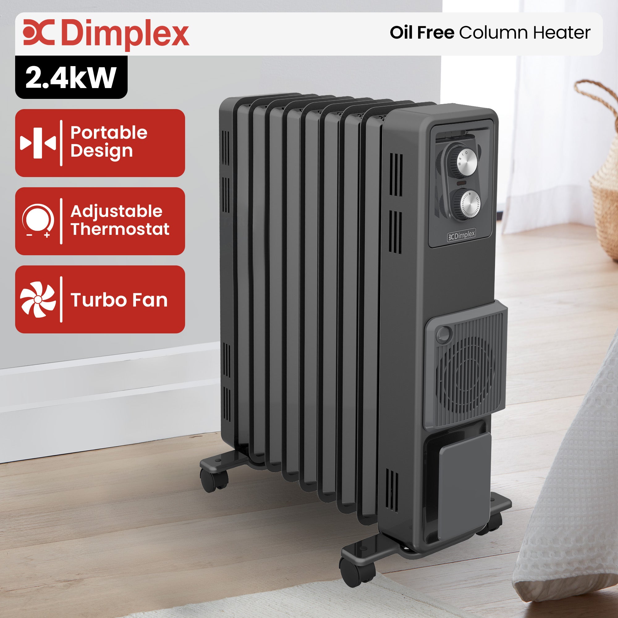 Column Heater Oil Free 2.4kW