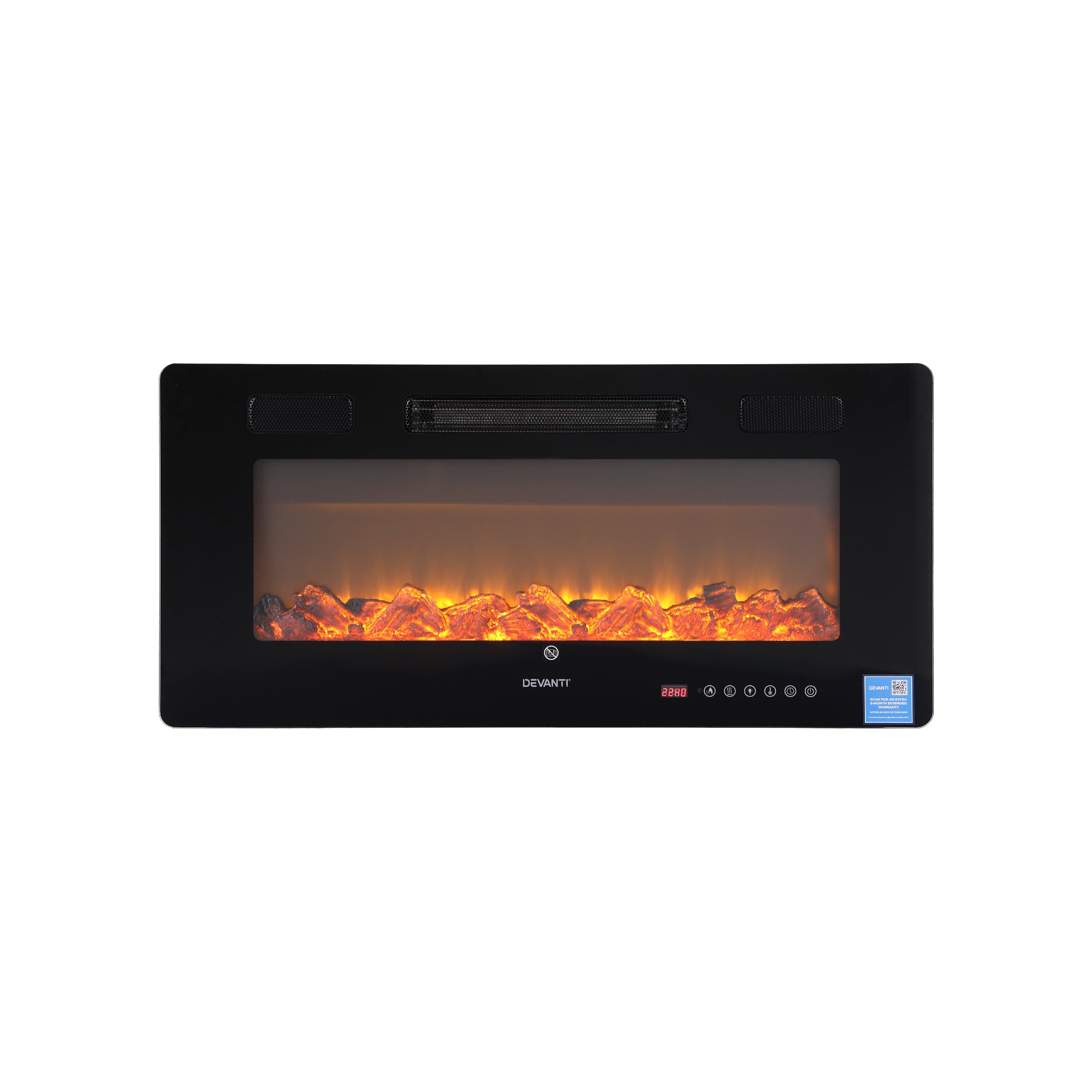 Electric Fireplace Wall Mounted 1800W Remote Control