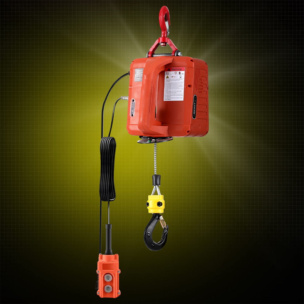 Electric Hoist Winch 500KG Wired/Wireless Remote Control, 500Kg