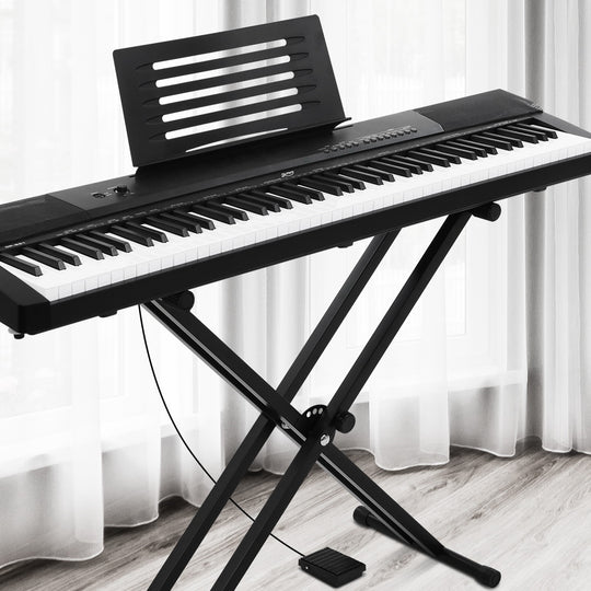 88-Key Digital Piano Keyboard - Electric with Stand & Sustain Pedal - Alpha Keys Holder Music