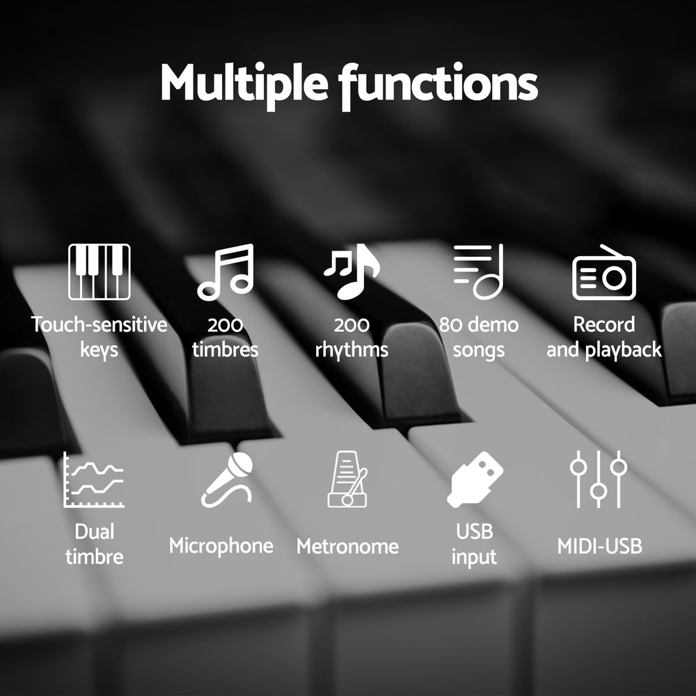 61 Keys Foldable Electronic Piano Keyboard Digital Electric W/ Carry Bag