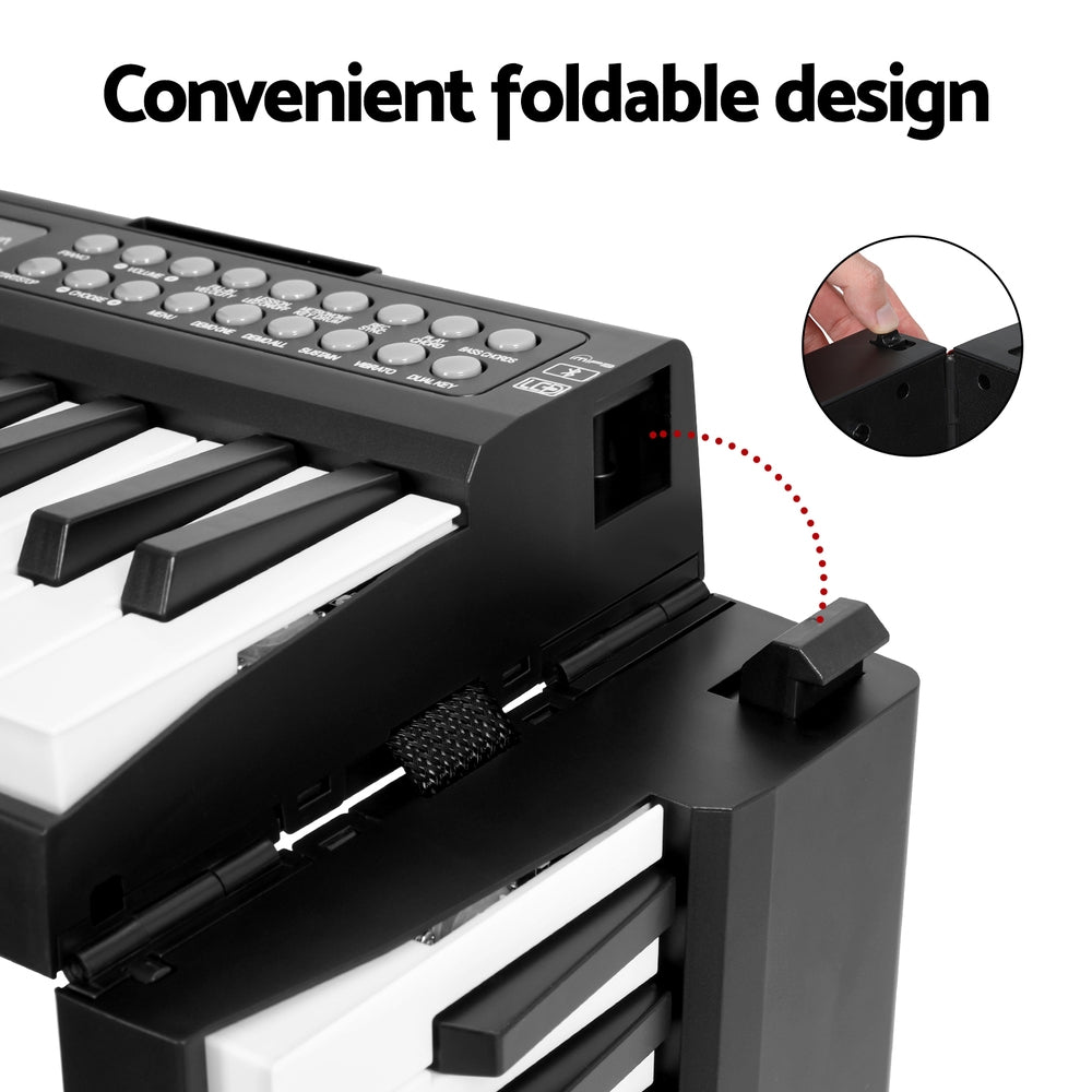 61 Keys Foldable Electronic Piano Keyboard Digital Electric W/ Carry Bag