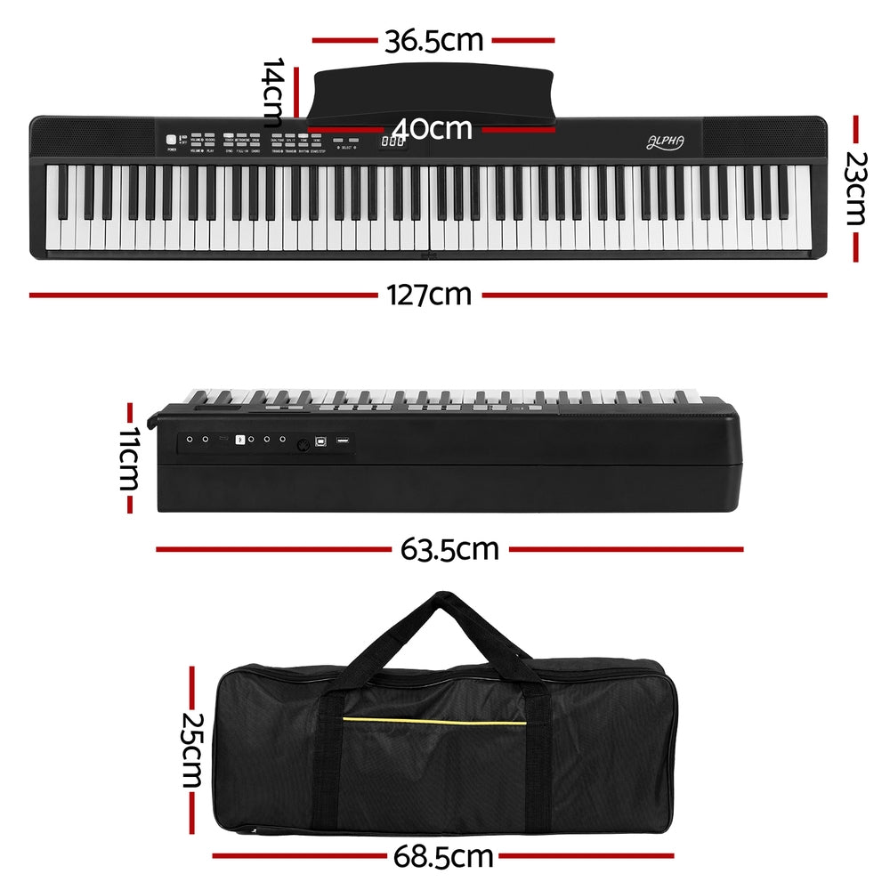 88 Keys Foldable Electronic Piano Keyboard Digital Electric Carry Bag