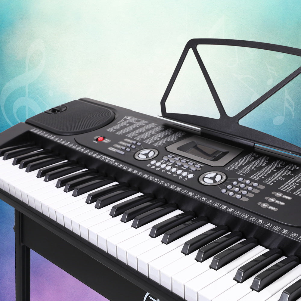 61 Keys Electronic Piano Keyboard Digital Electric W/ Stand Beginner Black