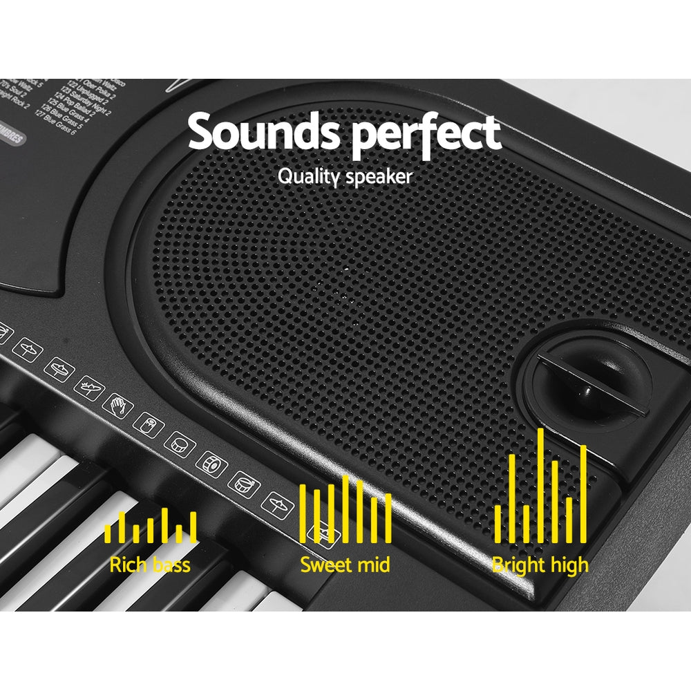 61 Keys Electronic Piano Keyboard Digital Electric W/ Stand Beginner Black