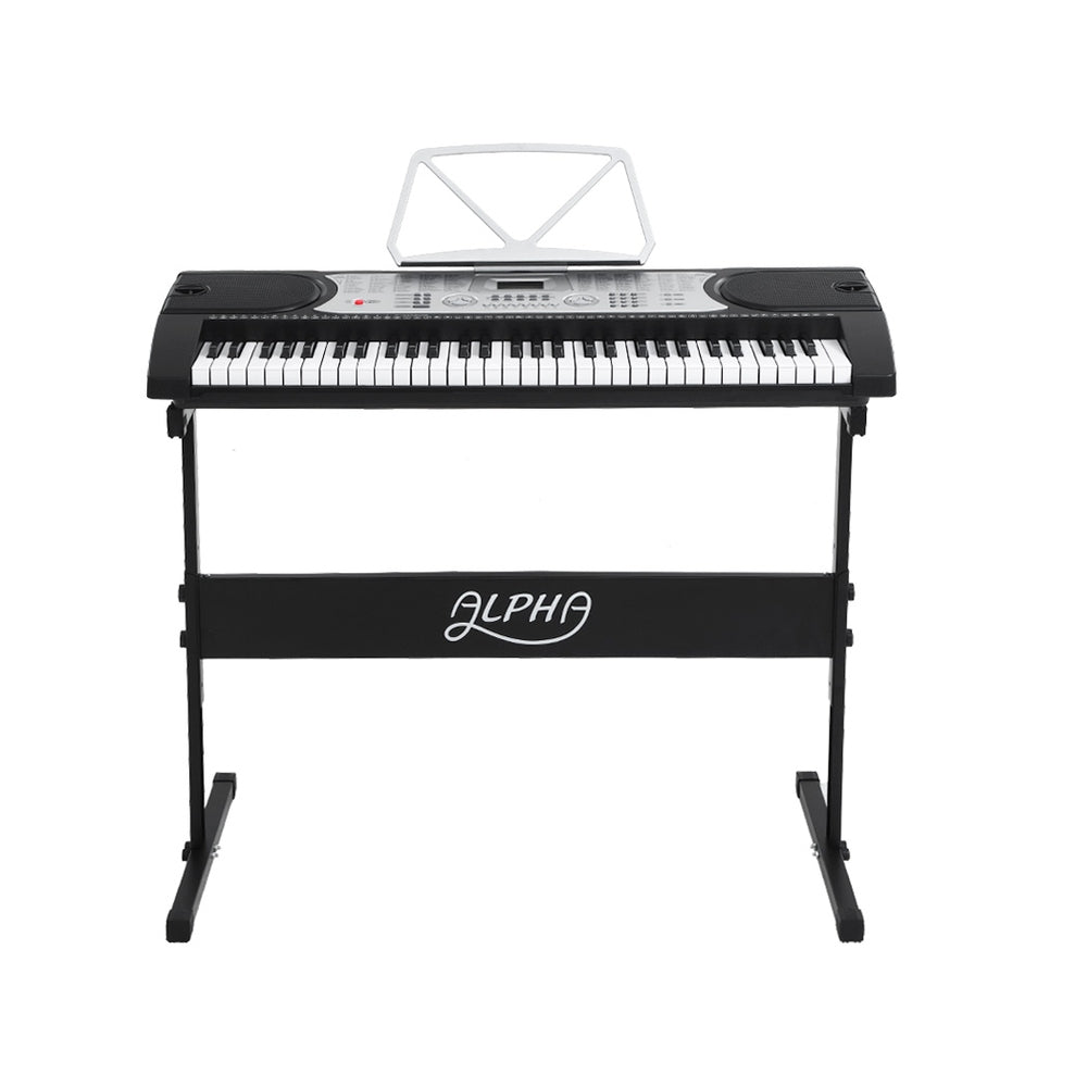 61 Keys Electronic Piano Keyboard Digital Electric W/ Stand Stool Silver