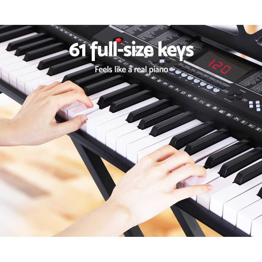 61 Keys Electronic Piano Keyboard Digital Electric W/ Stand Sound Speaker