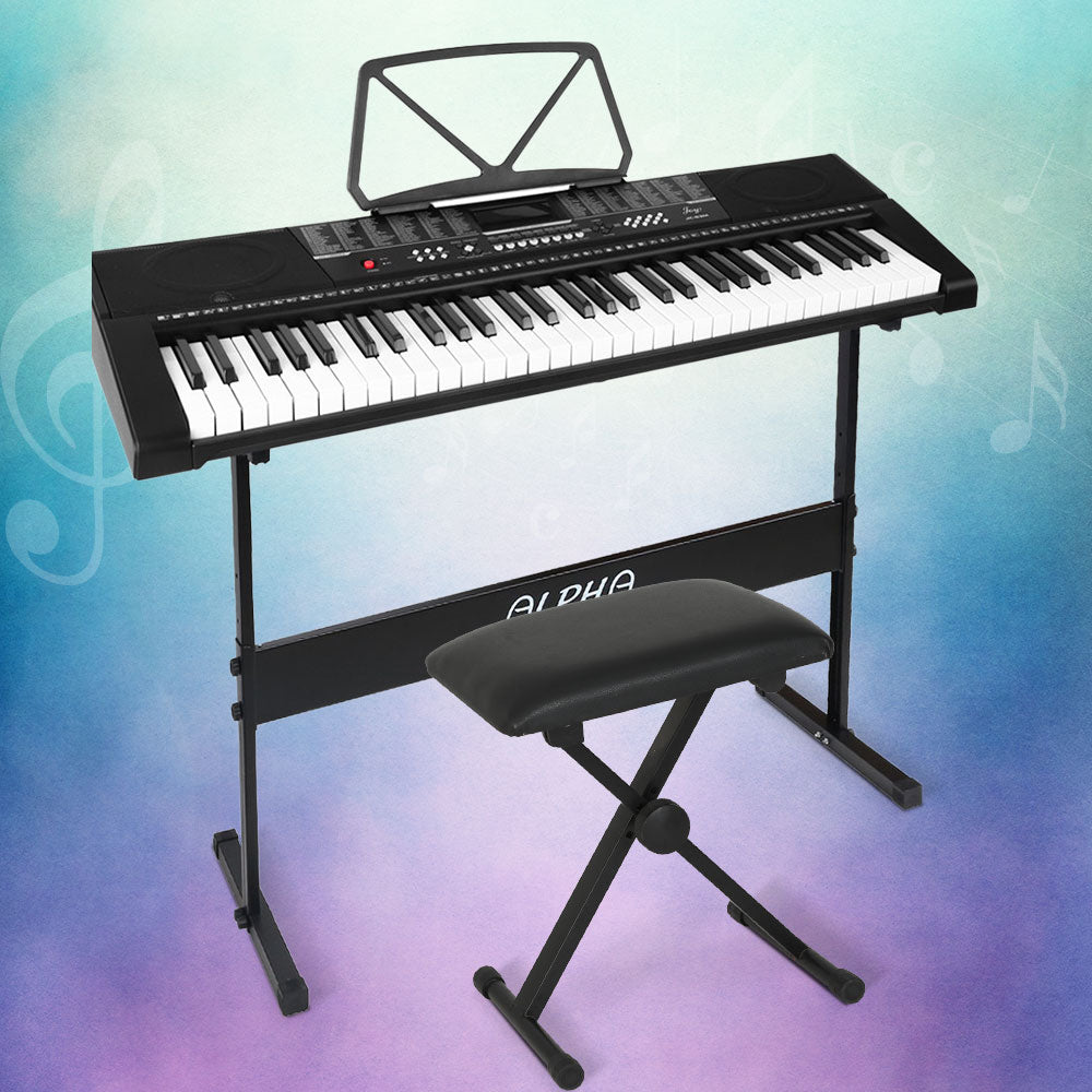 61 Keys Electronic Piano Keyboard Digital Electric Stand Stool Speaker