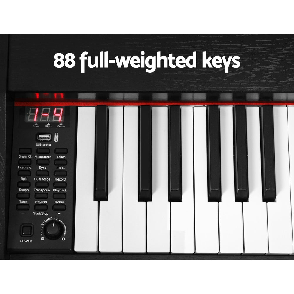 88 Keys Electronic Piano Keyboard Digital Electric Stand Stool Weighted