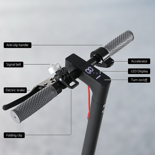 Electric Scooter 500W 25KM/H Folding Portable Riding For Adults Commuter Black | 500W