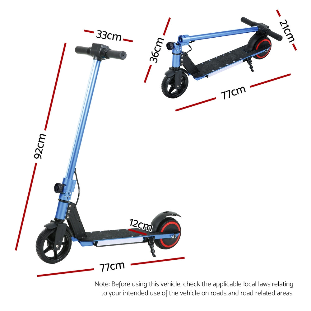 Electric Scooter for Kids Black/Blue
