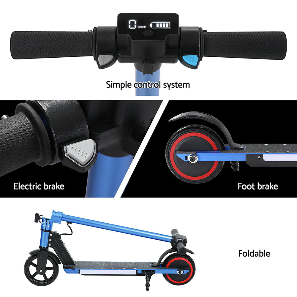 Electric Scooter for Kids Black/Blue