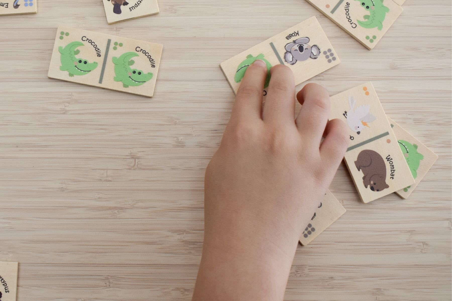 Wooden Animal Dominoes Set 12.5x5.5x16.5cm