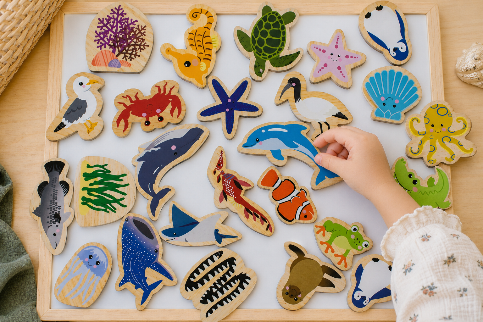 Magnetic Sea Animals Set Educational 12.5x5x16.5cm
