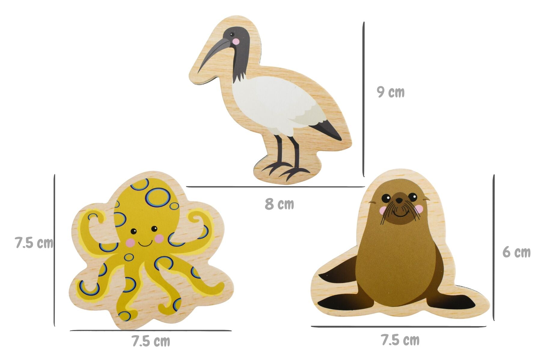 Magnetic Sea Animals Set Educational 12.5x5x16.5cm