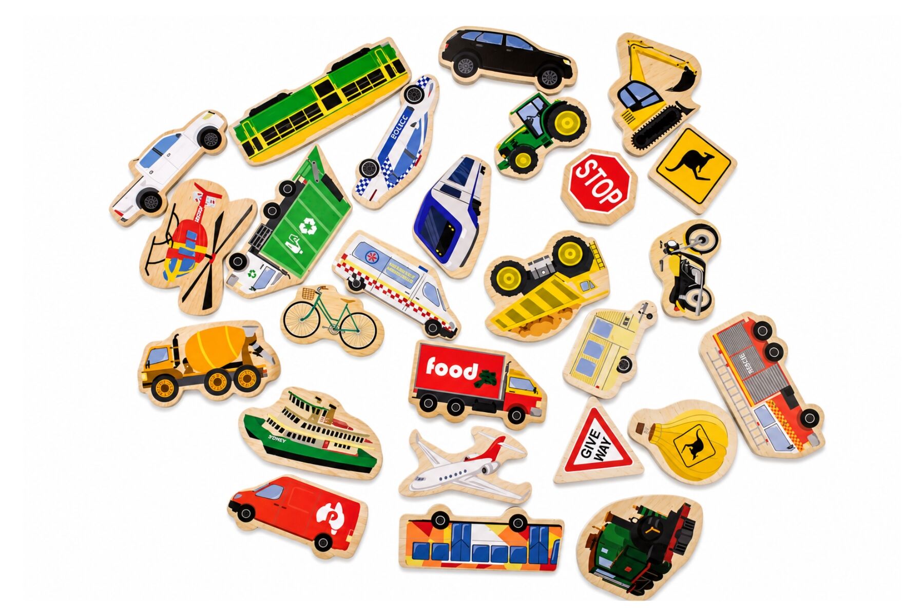 Magnetic Vehicles Set Educational 12.5x5.5x16.5cm